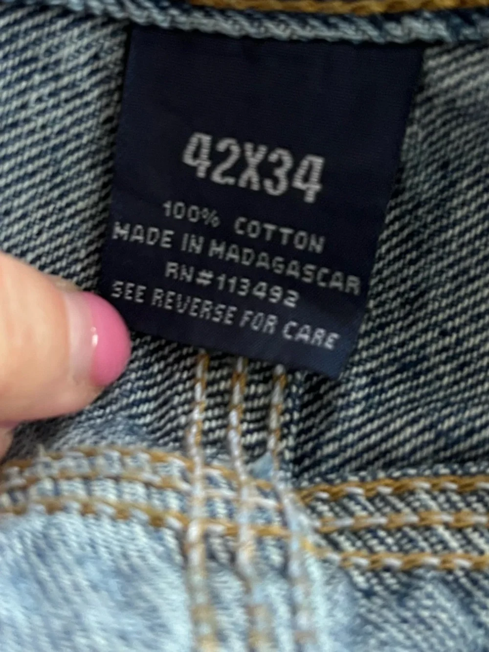 NWT Full Blue 42 x 34 100% cotton carpenter jeans